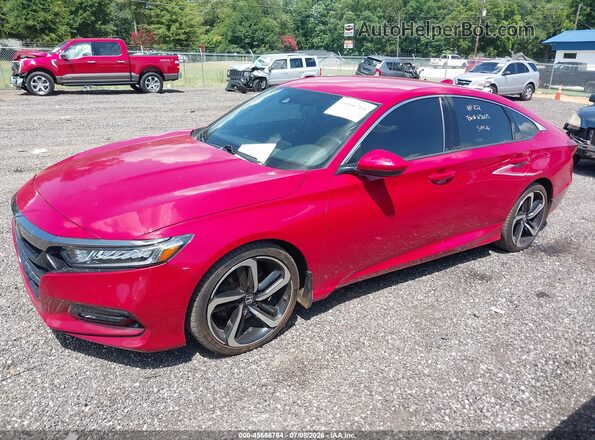 1HGCV1F36KA027210 2019 HONDA ACCORD Red Front left