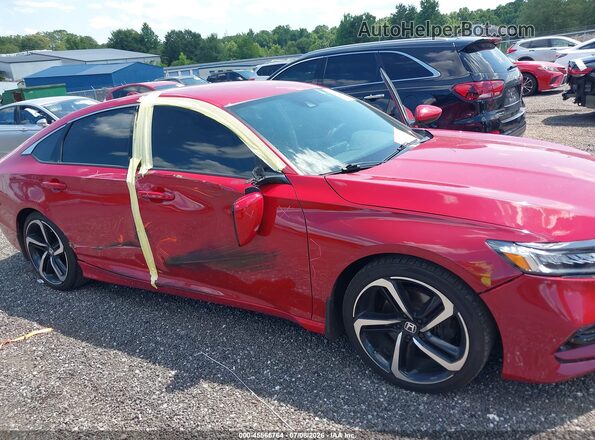 1HGCV1F36KA027210 2019 HONDA ACCORD Red Front view
