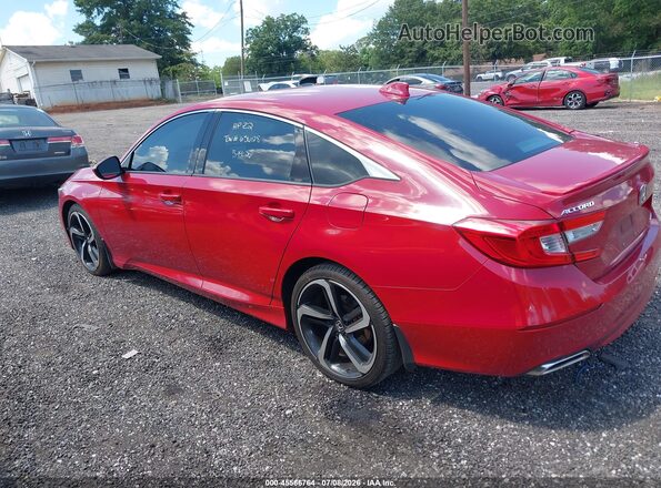 1HGCV1F36KA027210 2019 HONDA ACCORD Red Rear left