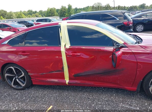 1HGCV1F36KA027210 2019 HONDA ACCORD Red Rear interior view