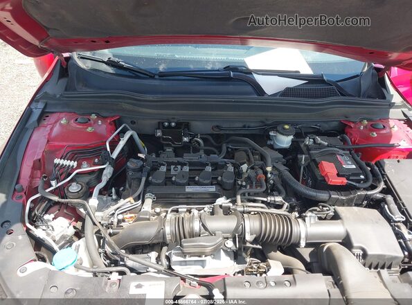 1HGCV1F36KA027210 2019 HONDA ACCORD Red Rear view