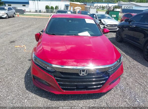 1HGCV1F36KA027210 2019 HONDA ACCORD Red Instrument cluster view