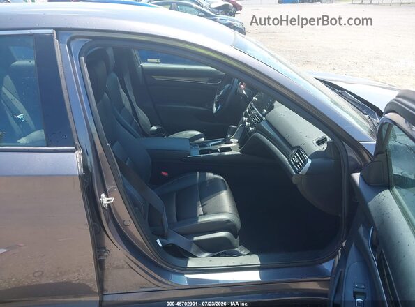 1HGCV1F36KA038613 2019 HONDA ACCORD Gray Вид салону спереду