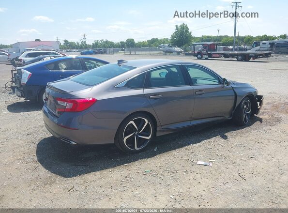 1HGCV1F36KA038613 2019 HONDA ACCORD Gray Задня права чверть