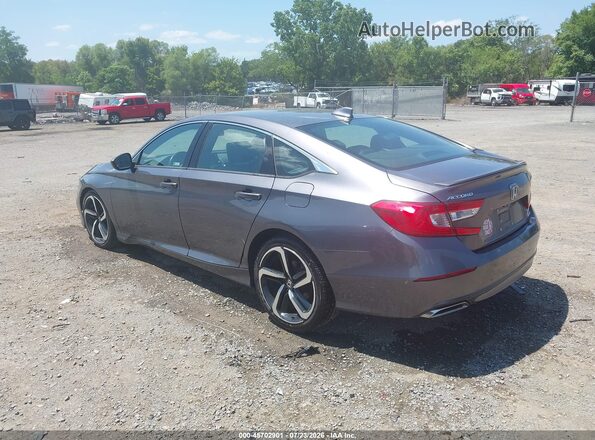 1HGCV1F36KA038613 2019 HONDA ACCORD Gray Задня ліва чверть