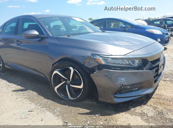 1HGCV1F36KA038613 2019 HONDA ACCORD Gray Вид спереду