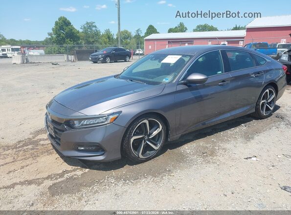 1HGCV1F36KA038613 2019 HONDA ACCORD Gray Передня ліва чверть