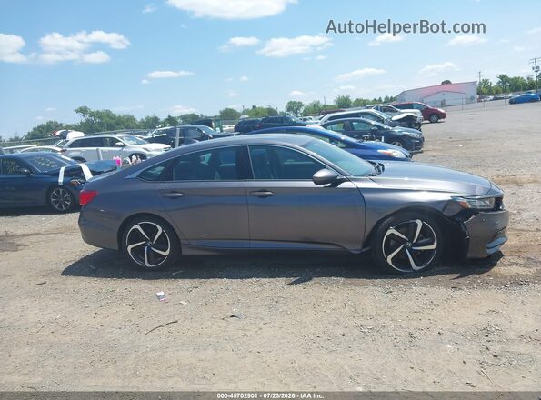 1HGCV1F36KA038613 2019 HONDA ACCORD Gray Вид задньої частини салону