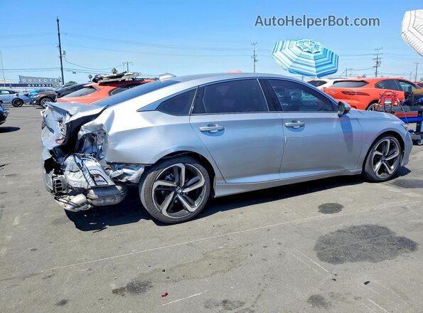 1HGCV1F36KA057632 2019 HONDA ACCORD Silver უკანა მარჯვენა