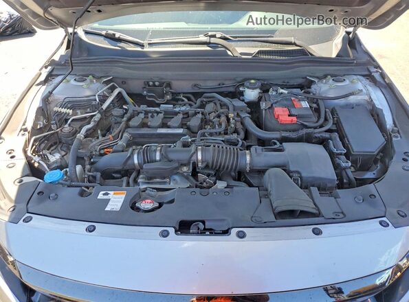 1HGCV1F36KA057632 2019 HONDA ACCORD Silver უკანა სალონის ხედი