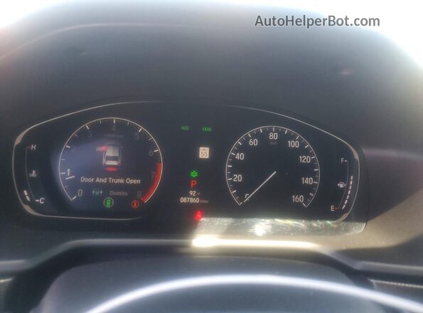 1HGCV1F36KA057632 2019 HONDA ACCORD Silver ხელსაწყოთა პანელის ხედი