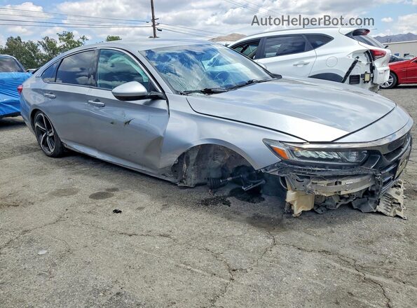 1HGCV1F36KA062314 2019 HONDA ACCORD Silver Передня права чверть