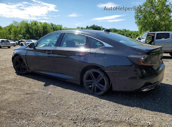 1HGCV1F36KA078948 2019 HONDA ACCORD Black უკანა მარცხენა