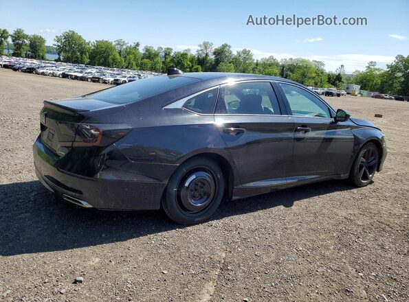 1HGCV1F36KA078948 2019 HONDA ACCORD Black უკანა მარჯვენა