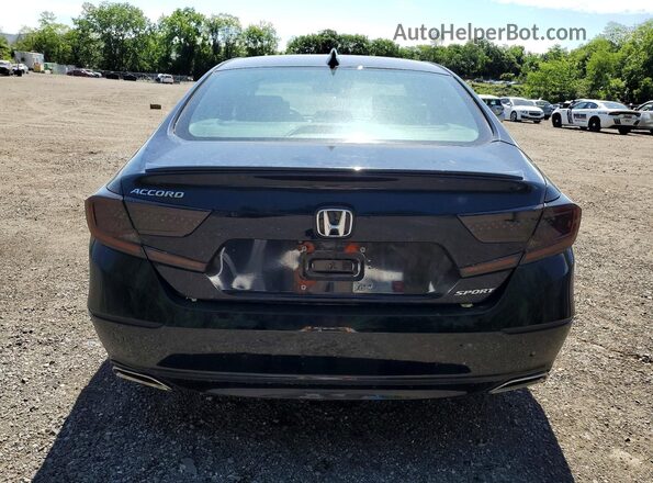 1HGCV1F36KA078948 2019 HONDA ACCORD Black უკანა ხედი