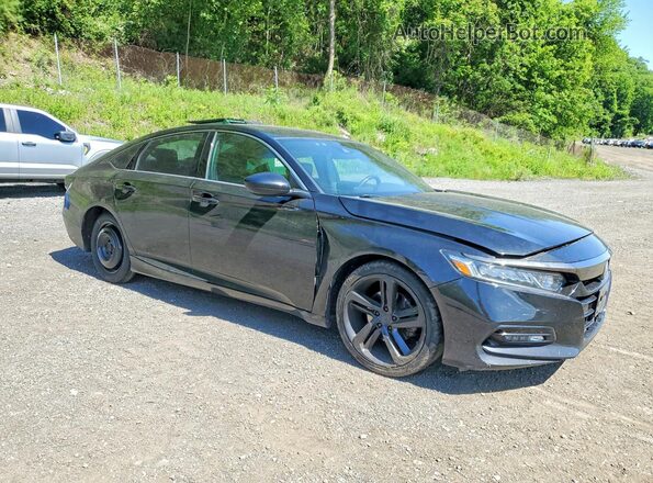 1HGCV1F36KA078948 2019 HONDA ACCORD Black წინა მარჯვენა