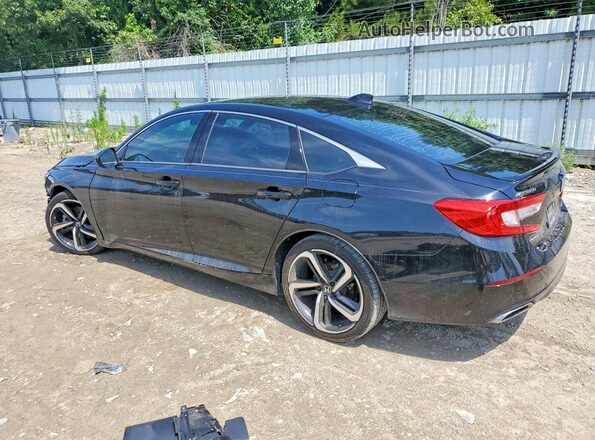 1HGCV1F36KA157424 2019 HONDA ACCORD Black Задня ліва чверть