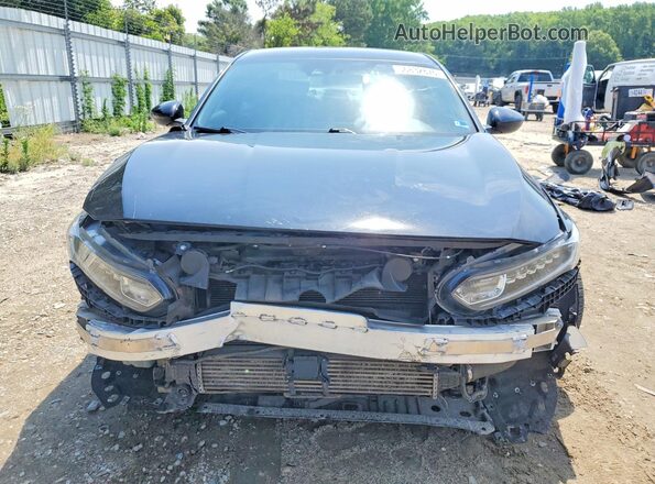 1HGCV1F36KA157424 2019 HONDA ACCORD Black Вид спереду