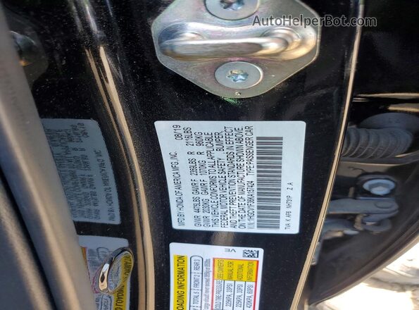 1HGCV1F36KA157424 2019 HONDA ACCORD Black Вид наклейки з VIN-кодом