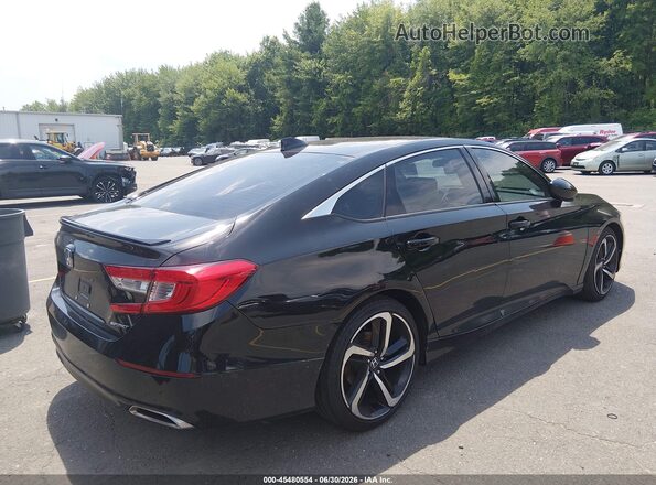 1HGCV1F36KA177253 2019 HONDA ACCORD Black Tył prawy
