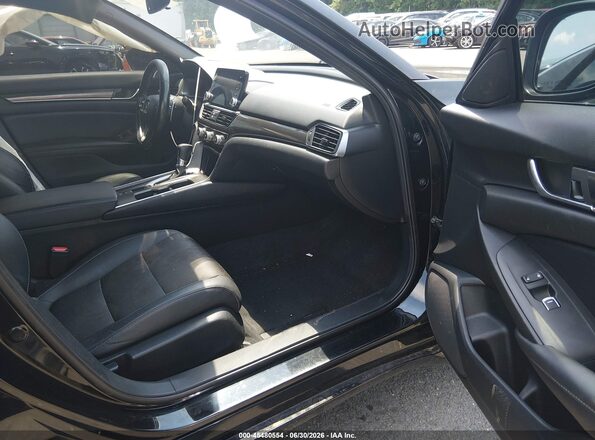1HGCV1F36KA177253 2019 HONDA ACCORD Black Widok wnętrza z przodu