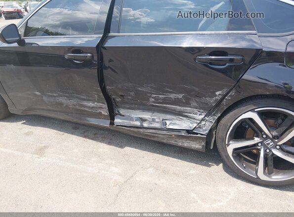 1HGCV1F36KA177253 2019 HONDA ACCORD Black Widok z przodu