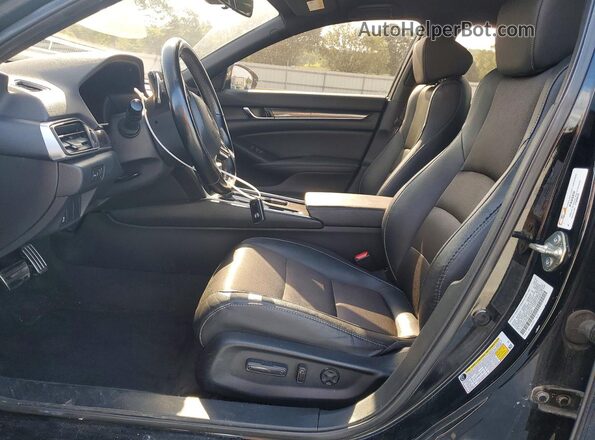 1HGCV1F36LA002986 2020 HONDA ACCORD Black წინა სალონის ხედი