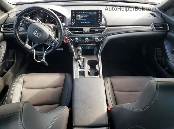 1HGCV1F36LA002986 2020 HONDA ACCORD Black წინა პანელის ხედი