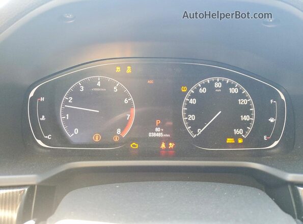 1HGCV1F36LA026804 2020 HONDA ACCORD Black Widok zestawu wskaźników