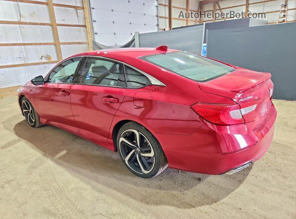 1HGCV1F36LA049483 2020 HONDA ACCORD Красный Задняя левая четверть