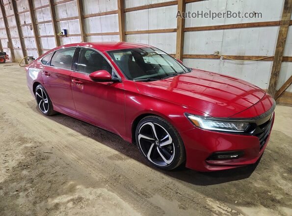 1HGCV1F36LA049483 2020 HONDA ACCORD Красный Передняя правая четверть