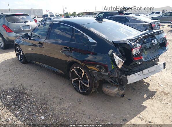 1HGCV1F36LA058135 2020 HONDA ACCORD Black Tył lewy