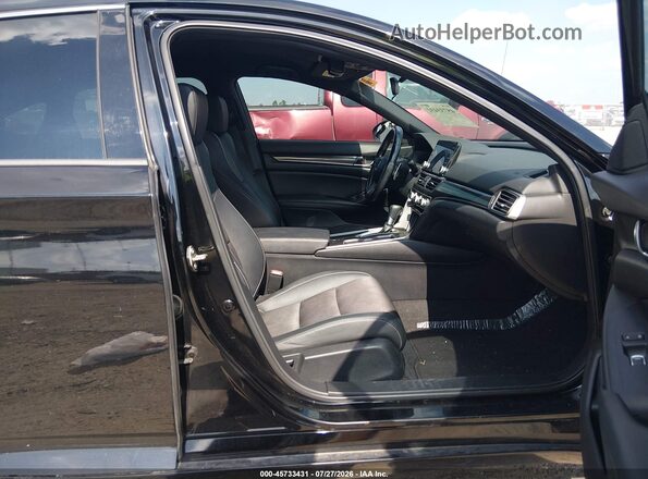 1HGCV1F36LA058135 2020 HONDA ACCORD Black Widok wnętrza z przodu