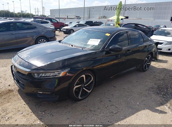 1HGCV1F36LA058135 2020 HONDA ACCORD Black Przód lewy