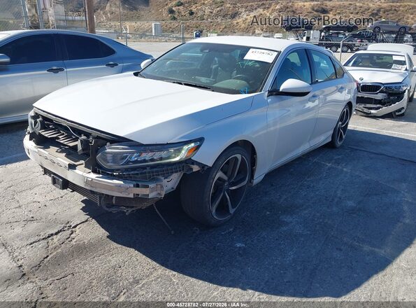 1HGCV1F36LA116406 2020 HONDA ACCORD White Առջևի ձախ երեք քառորդ տեսարան