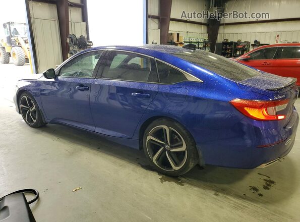 1HGCV1F36MA000253 2021 HONDA ACCORD Blue Հետևի ձախ