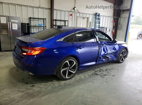 1HGCV1F36MA000253 2021 HONDA ACCORD Blue Հետևի աջ