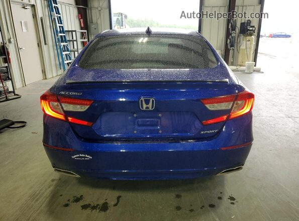1HGCV1F36MA000253 2021 HONDA ACCORD Blue Հետևի տեսք