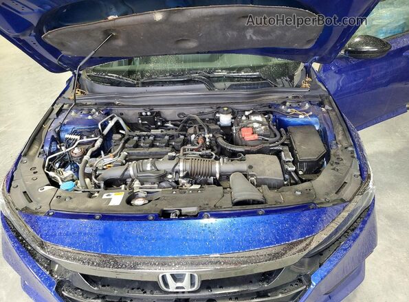 1HGCV1F36MA000253 2021 HONDA ACCORD Blue Սալոնի հետևի տեսք