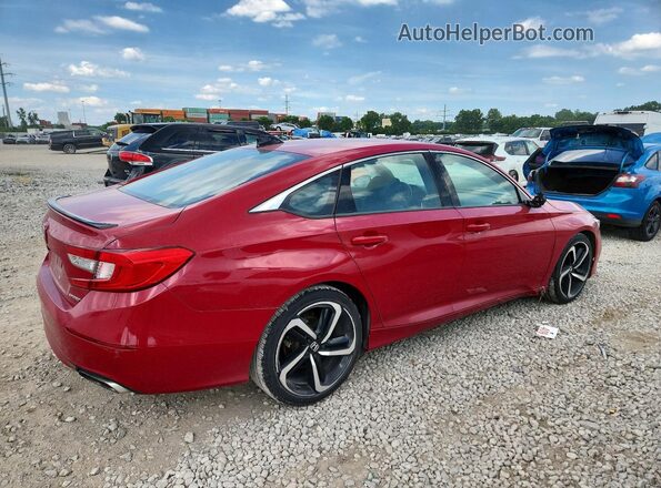 1HGCV1F36MA011124 2021 HONDA ACCORD Red უკანა მარჯვენა
