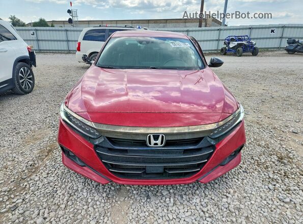 1HGCV1F36MA011124 2021 HONDA ACCORD Red წინა ხედი