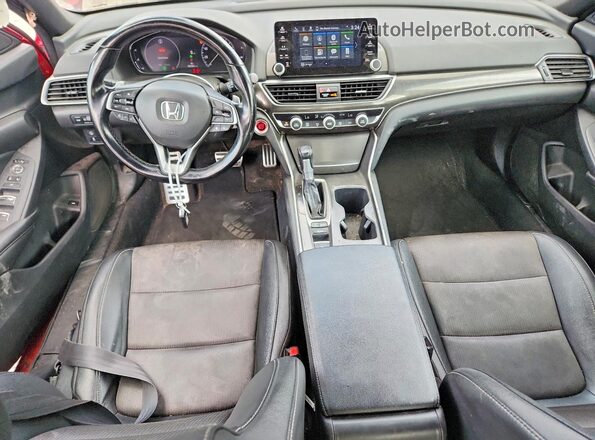 1HGCV1F36MA011124 2021 HONDA ACCORD Red წინა პანელის ხედი