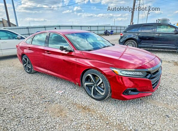1HGCV1F36MA011124 2021 HONDA ACCORD Red წინა მარჯვენა