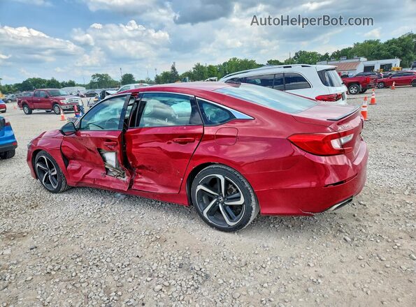 1HGCV1F36MA011124 2021 HONDA ACCORD Red უკანა მარცხენა