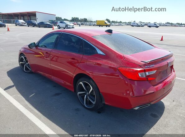 1HGCV1F36MA017263 2021 HONDA ACCORD Red Задня ліва чверть