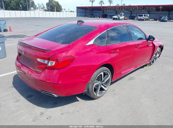 1HGCV1F36MA017263 2021 HONDA ACCORD Red Задня права чверть