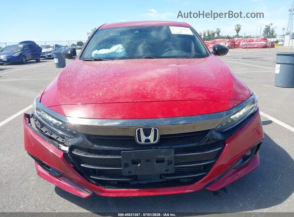 1HGCV1F36MA017263 2021 HONDA ACCORD Red Вид щитка приладів