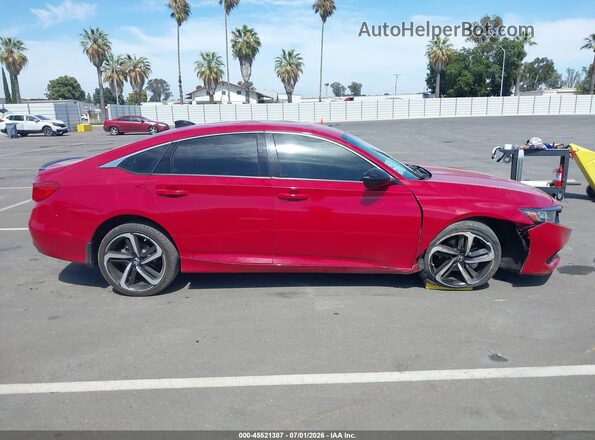 1HGCV1F36MA017263 2021 HONDA ACCORD Red Вид задньої частини салону