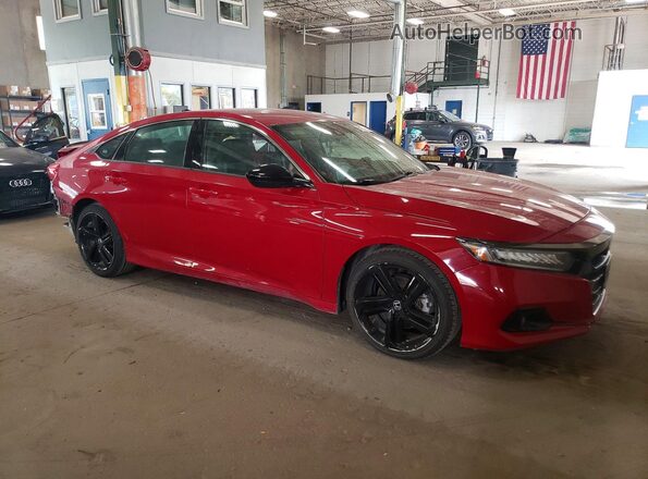 1HGCV1F36MA082355 2021 HONDA ACCORD Red Front right