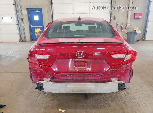 1HGCV1F36MA082355 2021 HONDA ACCORD Red Rear view